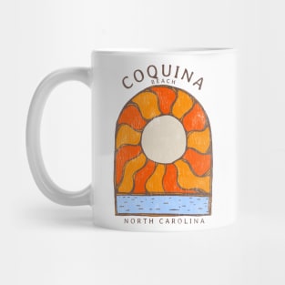 Coquina Beach, NC Summertime Vacationing Burning Sun Mug